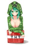  block blush breasts bust cleavage collarbone creeparka creeper dynamite green_eyes highres hoodie large_breasts looking_at_viewer minecraft no_bra open_shirt personification simple_background smile solo symbol-shaped_pupils tnt unzipped uyu_(keyakinoki) 
