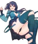  1girl black_hair blue_eyes blush breasts hotumoyi long_hair open_mouth panties solo underwear 