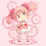  bow chibi kaname_madoka magical_girl mahou_shoujo_madoka_magica pink_eyes pink_hair shiitake_(mm0820) solo twintails 
