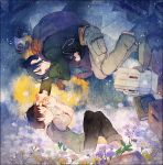  barefoot blue_hair book box brown_hair flower jacket lamp lying male mouse nezumi_(no.6) no.6 scarf shion_(no.6) short_hair sion_(no.6) sleeping snow 