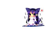  :3 akemi_homura animal_ears blush catgirl chibi hina_hina kyubey kyuubee long_hair mahou_shoujo_madoka_magica purple_eyes purple_hair red_eyes tail violet_eyes white 