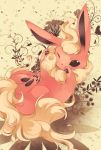  butterfly flareon no_humans one_eye_closed pokemon pokemon_(creature) pokemon_(game) ponjiritsu 