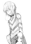  choker comic crutch hand_holding holding_hands monochrome shirt striped striped_shirt sui_(yo_shi_hiro) to_aru_majutsu_no_index translated translation_request white_hair yo_shi_hiro yucca_(sui_linx) 