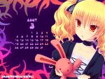  blonde_hair bow calendar doll gothic_lolita original rabbit sayori twintails 