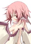  animal_ears bare_back bare_shoulders blush bust from_behind hat kuroneko_no_toorimichi looking_back mystia_lorelei no_hat no_headwear nude pink_hair red_eyes short_hair simple_background solo touhou wings 