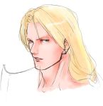  blonde_hair blue_eyes capcom lips long_hair male mask mask_removed nose portrait street_fighter tojo_(isolation-lovesick) vega 