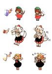  :d acrylic_paint_(medium) animal_ears ascot blonde_hair blush bone calligraphy_brush_(medium) candy cat_ears cat_tail chen flapping hakurei_reimu happy hat heart heart_tail highres inubashiri_momiji lollipop mary_janes mixed_media multiple_tails open_mouth outstretched_arms rumia sandals sausage shameimaru_aya shoes simple_background smile spread_arms tail tail_wagging terajin tiptoes tokin_hat touhou traditional_media wolf_ears wolf_tail yakumo_ran youkai 