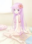  bad_id barefoot bed bra choujigen_game_neptune choujigen_game_neptune_mk2 compile_heart feet female flower frilled_bra frilled_panties from_behind gust hair_flower hair_ornament hibiscus idea_factory lingerie long_hair looking_back nepgear nepgear_(choujigen_game_neptune) nippon_ichi ohirune open_mouth p1234id panties pillow pink_bra pink_panties purple_eyes purple_hair sitting smile soles solo underwear underwear_only violet_eyes wariza 