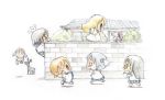  &gt;_&lt; aioi_yuuko baku_taso bald bandana bandanna black_hair blonde_hair blue_hair book brown_hair building bush cat chibi child climbing deer glasses hair_cubes hair_ornament hakase_(nichijou) house labcoat minakami_mai naganohara_mio nichijou principal_(nichijou) professor_shinonome running sakamoto sakamoto_(nichijou) school_uniform serafuku shinonome_nano short_hair skirt sweat tongue traditional_media twintails wall winding_key 