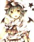  bad_id blue_hair hat red_eyes remilia_scarlet solo touhou wings wiriam07 