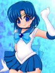  bishoujo_senshi_sailor_moon blue blue_eyes blue_hair choker circlet elbow_gloves gloves magical_girl mizuno_ami sailor_mercury sailor_senshi short_hair solo tiara yaeba 