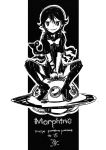  artist_request highres houjuu_nue monochrome shimadoriru smile touhou ufo wings 