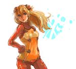  blue_eyes breasts cleavage evangelion:_2.0_you_can_(not)_advance hair_ornament long_hair navel neon_genesis_evangelion open_mouth orange_hair plugsuit rebuild_of_evangelion see-through shu-mai solo soryu_asuka_langley souryuu_asuka_langley test_plugsuit 