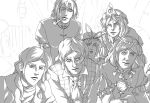  eric_idle graham_chapman hat hijiri_byakuren john_cleese kazami_yuuka long_hair michael_palin monochrome monty_python necktie parody pipe saigyouji_yuyuko short_hair smoking terry_gilliam terry_jones touhou yagokoro_eirin yakumo_yukari yasaka_kanako youkai 