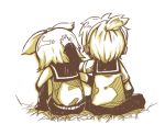  brother_and_sister kagamine_len kagamine_rin lowres short_hair siblings take_u twins vocaloid 