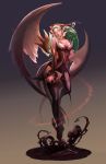  absurdres aion angel_wings asmodian book breasts cleavage detached_sleeves green_hair highres juno_jeong official_art pointy_ears solo wings 