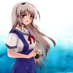  clannad hairband long_hair messiah messiah_cage purple_eyes sakagami_tomoyo school_uniform silver_hair violet_eyes 