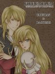  blonde_hair blue_eyes brother_and_sister cape character_name eltoshan eltoshan_(fire_emblem) fire_emblem fire_emblem:_seisen_no_keifu fire_emblem_genealogy_of_the_holy_war lachesis lachesis_(fire_emblem) long_hair mikirin_ap open_mouth siblings title_drop 