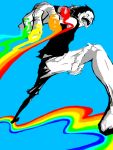  happy male monkey_d_luffy one_piece rainbow spot_color 