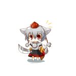  animal_ears bad_id eiri_(eirri) hat inubashiri_momiji shield solo sword tail tokin_hat touhou weapon wolf_ears wolf_tail 