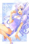  chinese_clothes kawazoe_mariko lavender_eyes lavender_hair long_hair new_year original solo 