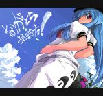  blue_hair fukai_ryousuke hat hinanawi_tenshi long_hair red_eyes solo touhou 