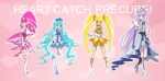  absurdres blonde_hair blue_eyes blue_hair boots bow choker cure_blossom cure_marine cure_moonlight cure_sunshine dress elbow_gloves gloves hanasaki_tsubomi heartcatch_precure! high_heels highres kurumi_erika long_hair magical_girl midriff multiple_girls myoudouin_itsuki pink_eyes pink_hair ponytail precure puffy_sleeves purple_hair shoes single_elbow_glove single_glove thigh-highs thighhighs title_drop tsukikage_yuri twintails white_legwear wink y_yuko yellow_eyes 