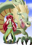  chinese_clothes dragon green_eyes hat highres hong_meiling long_hair red_hair redhead touhou young 