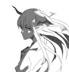  annoyed bat_wings bust head_wings koakuma long_hair looking_back pointy_ears profile rararanago red_eyes solo the_embodiment_of_scarlet_devil touhou wings 