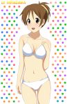  brown_eyes brown_hair hirasawa_ui k-on! nangokushirokuma ponytail short_hair swimsuit 