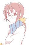  glasses hair_ribbon kannazuki_no_miko nagato123 oota_reiko red_eyes red_hair redhead ribbon solo 