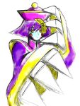  claws fu_kon jiangshi lei_lei purple_hair vampire_(game) yellow_eyes 