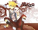  blonde_hair blue_eyes kagamine_len karakuri_pierrot_(vocaloid) male mask short_hair vocaloid 