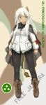  boots cloak commentary commentary_request green_eyes long_image ogitsune_(ankakecya-han) pantyhose strike_witches strike_witches_1991 tail tall_image uniform 