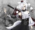  inubashiri_momiji jpeg_artifacts sword touhou weapon white_hair wolfgirl 