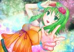  dress glasses green_eyes green_hair gumi short_hair vocaloid 