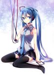  amputee android aqua_eyes aqua_hair boots cable hatsune_miku headset kohaku. long_hair necktie sitting skirt solo thigh-highs thigh_boots thighhighs twintails very_long_hair vocaloid 