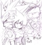  breath_of_fire_iii garr monochrome rei_(breath_of_fire) ryuu_(breath_of_fire_iii) sketch 