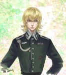  barnaby_brooks_jr blonde_hair glasses green_eyes male rainygo signature solo tiger_&amp;_bunny 