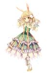  ayamisiro blonde_hair boots bunny_ears dress elise_lutas elise_lutus frills hairband light_particles long_hair ruffles smile solo tales_of_(series) tales_of_xillia vest yellow_eyes 