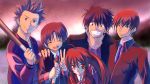  baseball_bat inohara_masato kotsu little_busters!! long_hair miyazawa_kengo naoe_riki natsume_kyousuke natsume_rin school_uniform short_hair 