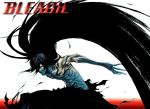  absurdres black_hair bleach highres kurosaki_ichigo long_hair male red_eyes solo sword weapon 