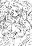  bad_id card_captor_sakura cardcaptor_sakura child dress fuuin_no_tsue gloves hat kinomoto_sakura magical_girl monochrome saru_no_wakusei short_hair wand wings 