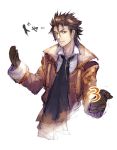  alvin_(tales_of_xillia) bad_id brown_eyes brown_hair gloves kitsunen_(kitune_n) kitunen male scarf sketch solo tales_of_(series) tales_of_xillia white_background 