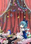  bad_id bird blonde_hair blue_eyes blue_hair bow box bunny cake candy cirno crescent_moon crumbs eating finger_to_mouth food food_on_face frills frog fruit gift gift_box green_eyes grief_seed hair_bow hat ice_cream kamakura_(nichijou) kokono_(sakaebaka) mahou_shoujo_madoka_magica mawaru_penguindrum mobile mogura_(nichijou) moon moriya_suwako multiple_girls nichijou penguin pocky rabbit shark short_hair sitting spoon star strawberry stuffed_animal stuffed_toy sun teddy_bear touhou toy wings 