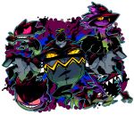  banette creature dusknoir gengar ghost halftone highres mismagius monster no_humans open_mouth pokemon pokemon_(creature) red_eyes sableye sharp_teeth sido_(slipknot) simple_background white_background yellow_eyes 