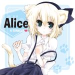  alice_margatroid alice_margatroid_(pc-98) animal_ears blonde_hair blue_eyes cat_ears cat_tail hairband solo tail toraneko touhou touhou_(pc-98) 