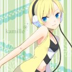  1girl blonde_hair blue_eyes headphones kamitsure_(pokemon) midori_maccha navel pokemon pokemon_(game) pokemon_black_and_white pokemon_bw 