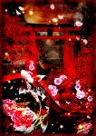  fish flower horns no_humans original petals red star torii yanp 