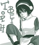  avatar_the_last_airbender black_hair bun female green_eyes toph_bei_fong 